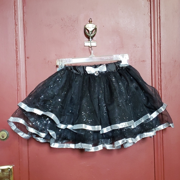 Other - Toddler Black and Silver Tiered and Tulle Skirt